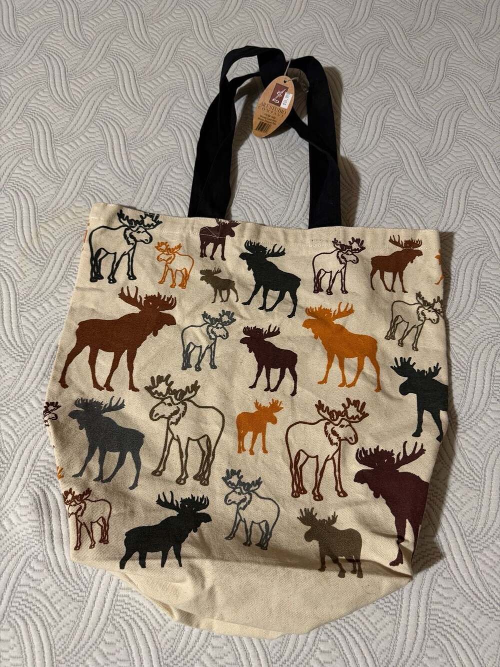 Art Studio Company Moose Color Print Shopper Tote Bag